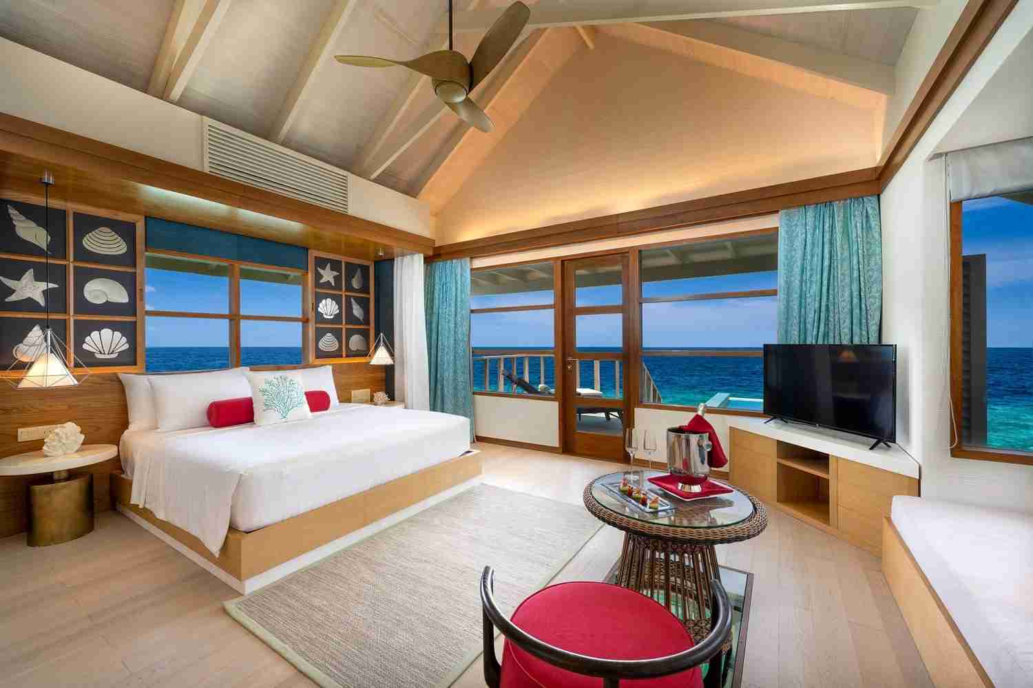OBLU-SELECT-LOBIGILI-SunNest-WATER-VILLA-WITH-POOL-BEDROOM-INTERIOR-WITH-VIEW-1 OBLU SELECT LOBIGILI SunNest WATER VILLA WITH POOL BEDROOM INTERIOR WITH VIEW 1
